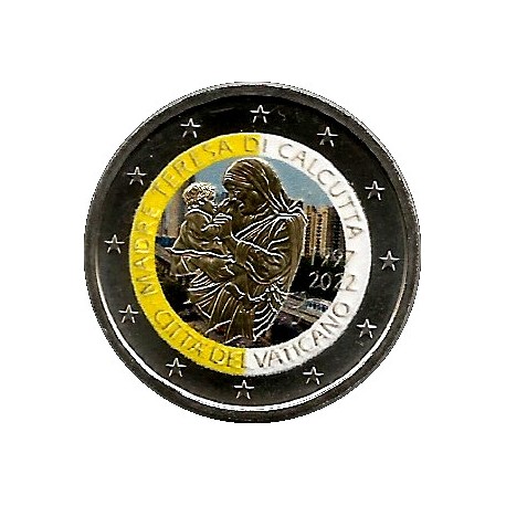 Ciudad del Vaticano. 2022. 2 Euro (SC) Coloreada