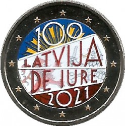 Letonia. 2021. 2 Euro (SC) Coloreada