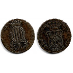 Isabel II. 1837. 3 Cuartos (BC/BC-) Ceca de Cataluña