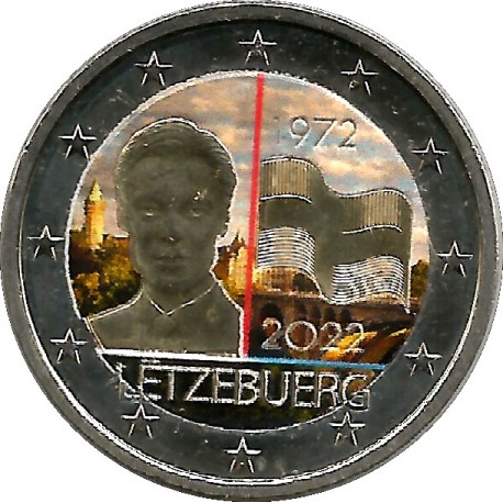 Luxemburgo. 2022. 2 Euro (SC) Coloreada