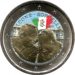 Italia. 2022. 2 Euro (SC) Coloreada