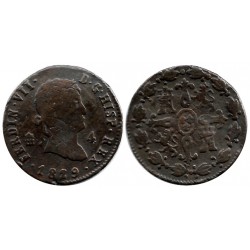 Fernando VII. 1829. 4 Maravedí (BC) Ceca de Segovia