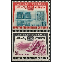 Pakistán. Sin Fecha. Serie Completa (Nuevo, con señal de fijasellos) Monumentos de Nubia