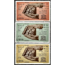 Libia. Sin Fecha. Serie Completa (Nuevo, con señal de fijasellos) Monumentos de Nubia
