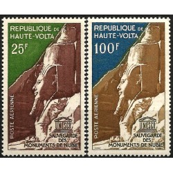 Alto Volta. Sin Fecha. Serie Completa (Nuevo, con señal de fijasellos) Monumentos de Nubia