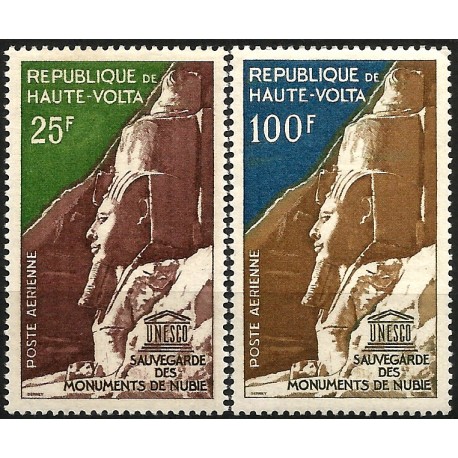 Alto Volta. Sin Fecha. Serie Completa (Nuevo, con señal de fijasellos) Monumentos de Nubia