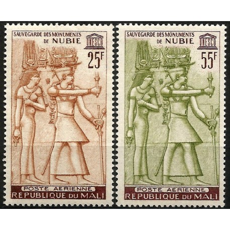 Mali. Sin Fecha. Serie Completa (Nuevo, con señal de fijasellos) Monumentos de Nubia