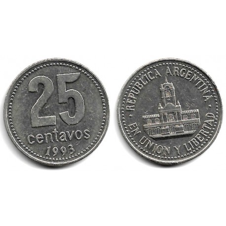 (110a) Argentina. 1993. 25 Centavos (MBC)