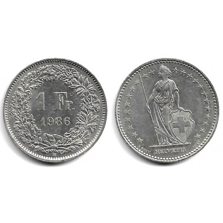 (24a.3) Suiza. 1986B. 1 Franc (MBC+)