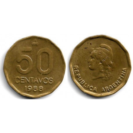 (99) Argentina. 1988. 50 Centavos (MBC)