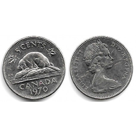 (60.1) Canadá. 1970. 5 Cents (MBC)