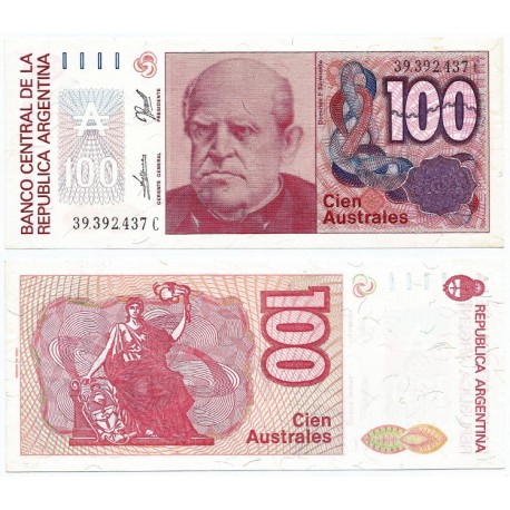 (327c) Argentina. 1985-90. 100 Australes (SC-)