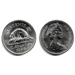 (60.1) Canadá. 1969. 5 Cents (MBC+)
