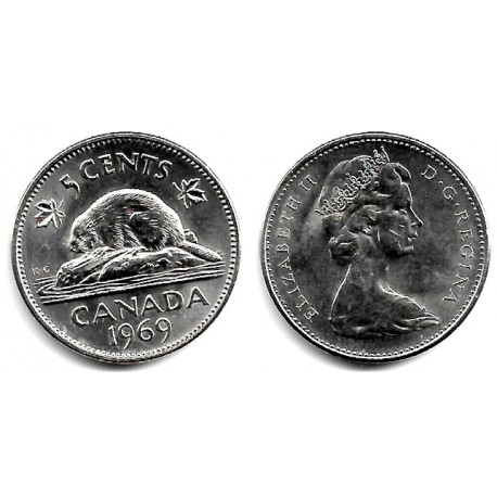 (60.1) Canadá. 1969. 5 Cents (MBC+)