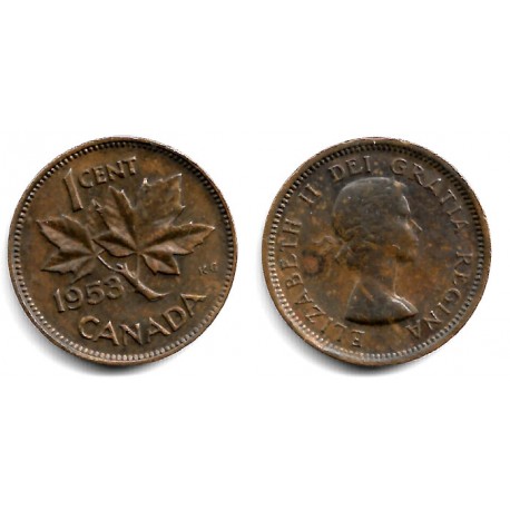 (49) Canadá. 1953. 1 Cent (BC+)