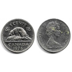 (60.1) Canadá. 1976. 5 Cents (MBC)
