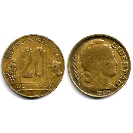 (42) Argentina. 1948. 20 Centavos (BC)