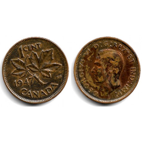 (32) Canadá. 1947. 1 Cent (BC)