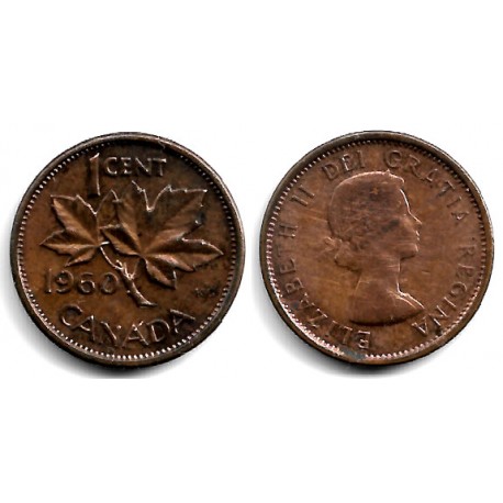 (49) Canadá. 1960. 1 Cent (BC)