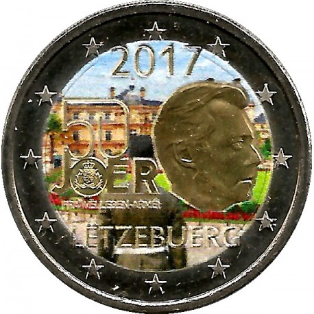 Luxemburgo. 2017. 2 Euro (SC) Coloreada