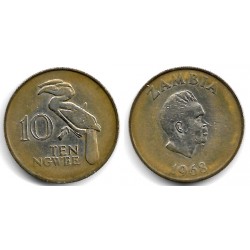 (12) Zambia. 1968. 10 Ngwee (MBC-/BC+)