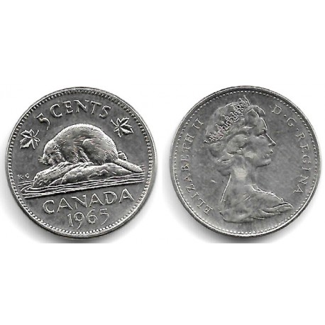 (60.1) Canadá. 1965. 5 Cents (MBC)