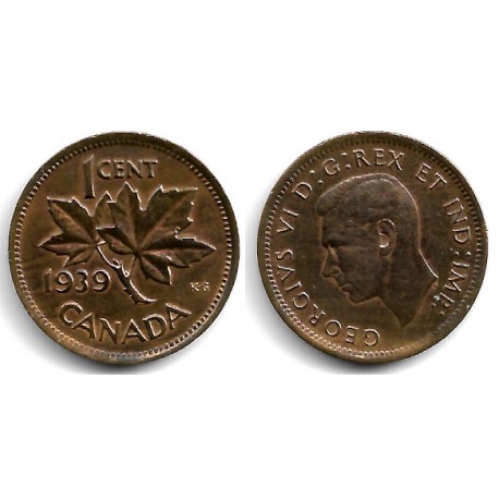 (32) Canadá. 1939. 1 Cent (MBC+)