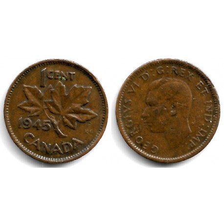 (32) Canadá. 1945. 1 Cent (BC)