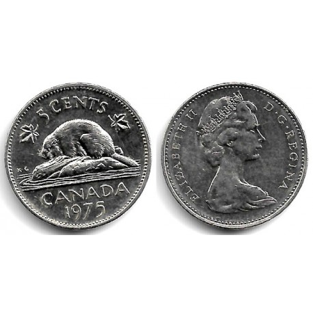 (60.1) Canadá. 1975. 5 Cents (EBC)