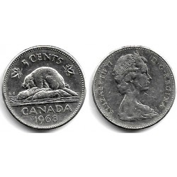 (60.1) Canadá. 1968. 5 Cents (MBC+)