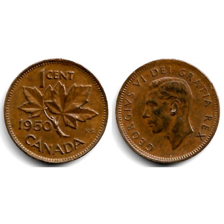 (41) Canadá. 1950. 1 Cent (MBC)