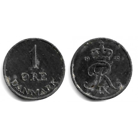 (839.1) Dinamarca. 1949. 1 Ore (MBC)