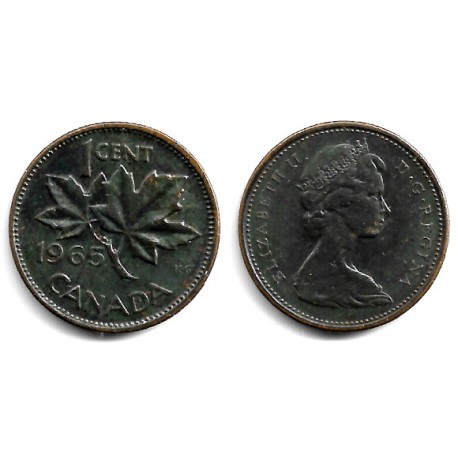 (49) Canadá. 1965. 1 Cent (BC+/BC)