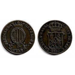 Isabel II. 1837. 3 Cuartos (MBC/MBC+) Ceca de Cataluña