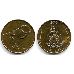 (4) Vanuatu. 1990. 2 Vatu (EBC)