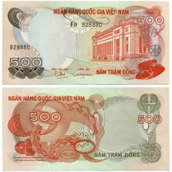 (28) Vietnam del Sur. 1970. 500 Dong (SC)