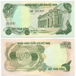 (26) Vietnam del Sur. 1970. 100 Dong (SC-)