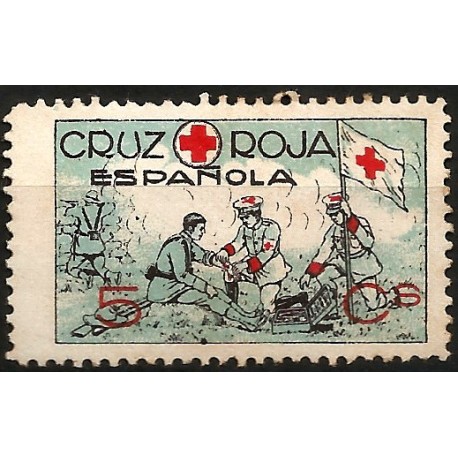 Viñeta Conm. Cruz Roja Española. 5 Céntimos (Nuevo, con señal de fijasellos)