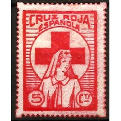 Viñeta Conm. Cruz Roja Española. 5 Céntimos (Nuevo, con señal de fijasellos)
