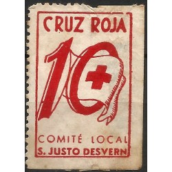 Viñeta Conm. Cruz Roja. Comité Local. San Justo Desvern (Usado)