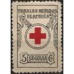 Viñeta Conm. Cruz Roja. Segovia. 5 Céntimos (Nuevo, sin goma)