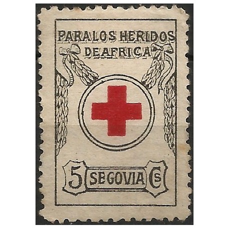 Viñeta Conm. Cruz Roja. Segovia. 5 Céntimos (Nuevo, sin goma)