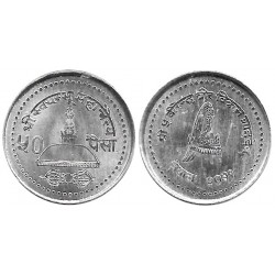 (1072) Nepal. VS2051. 50 Paisa (EBC)