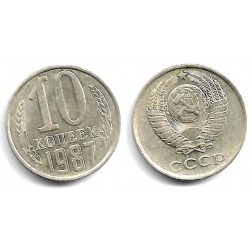 (Y130) Unión Soviética. 1987. 10 Kopeks (EBC)