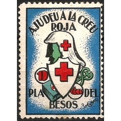 Viñeta Conm. Ajudeo a la Creu Roja. Plà del Besòs (Nuevo, con señal de fijasellos)