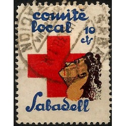Viñeta Conm. Cruz Roja. Comité Local. 10 Céntimos (Usado)