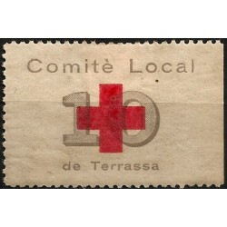 Viñeta Conm. Cruz Roja Española. Comité Local de Terrassa (Usado)