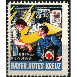 Viñeta Conm. Alemania. Bayern. Cruz Roja (Nuevo, con señal de fijasellos)