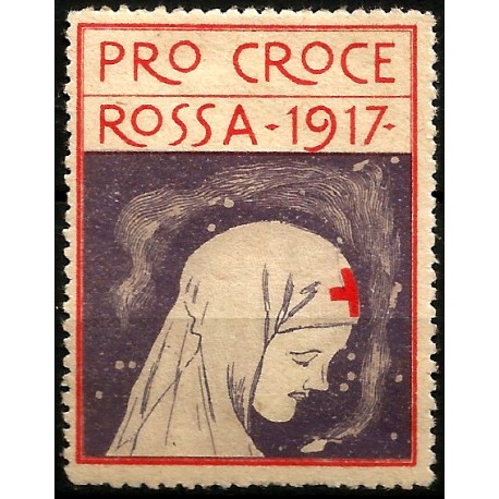 Viñeta Conm. Italia. Pro Cruz Roja. Año 1917 (Nuevo, con señal de fijasellos)