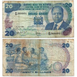 (21d) Kenia. 1985. 20 Shilingi (BC-/RC+)
